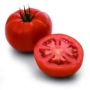 Red tomato, whole and halved, on white background - Minaret F1